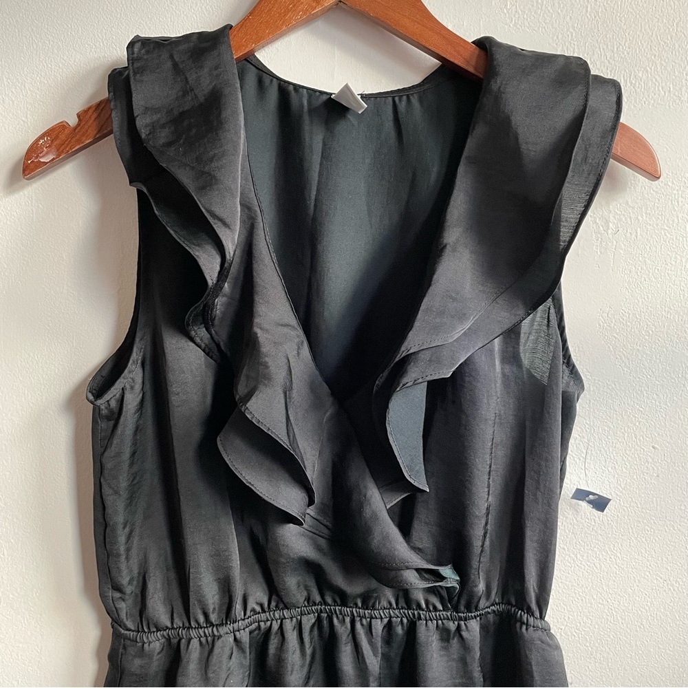 New Black Dress, Black Flutter Collar Sleeveless Dress, Little Black Dress